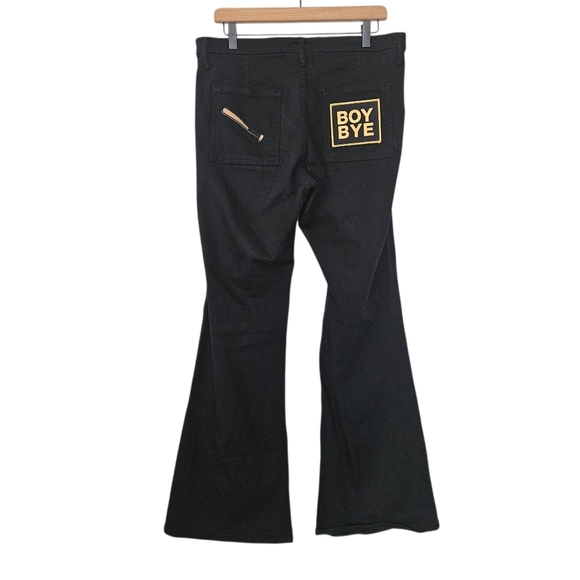 Mother Lady Notorius Black Zipper Pants  Size 32 - Picture 2 of 10